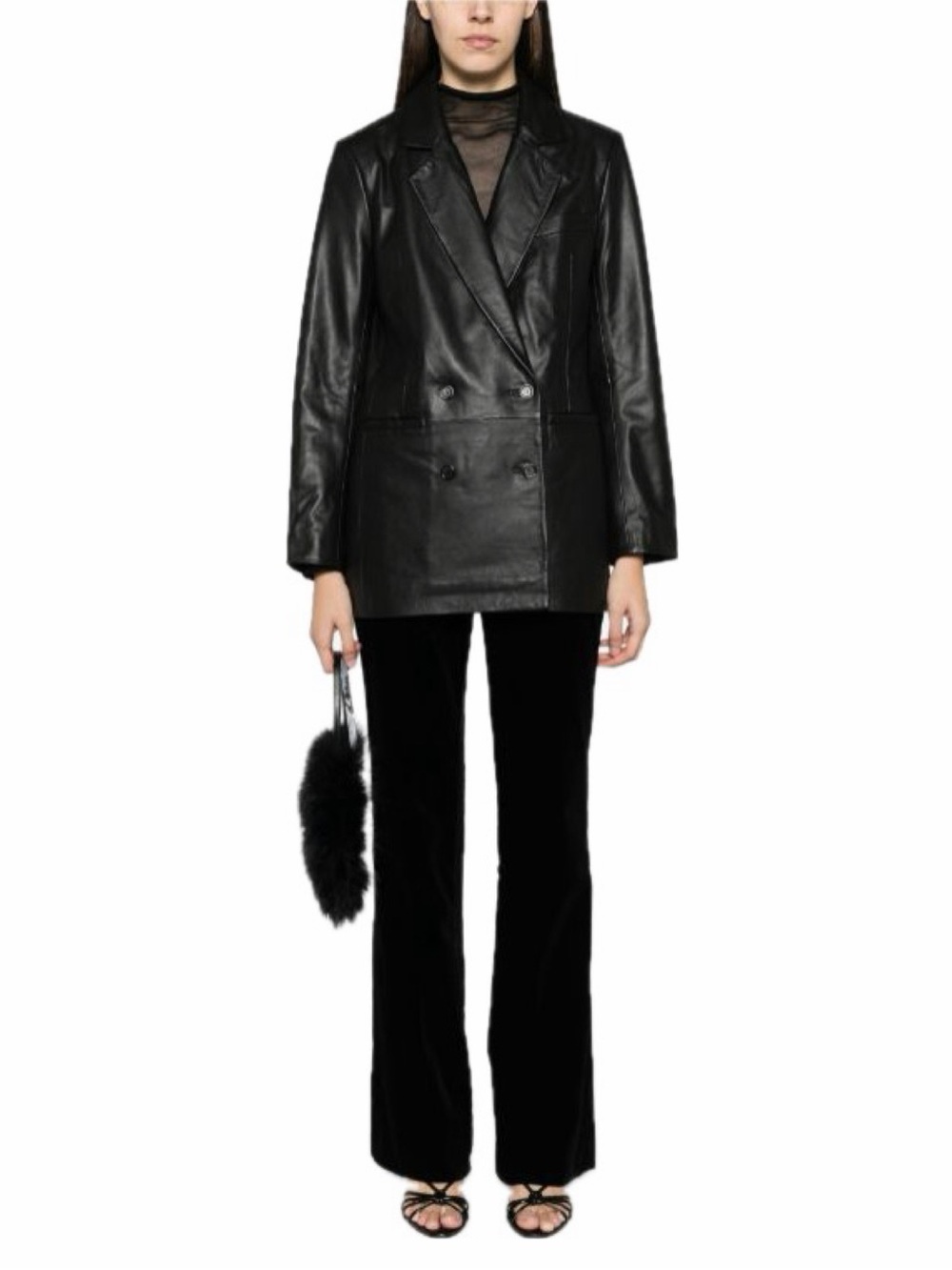 Brand New With Tags Reformation x Veda “Veda Dalia Relaxed Leather Blazer”
